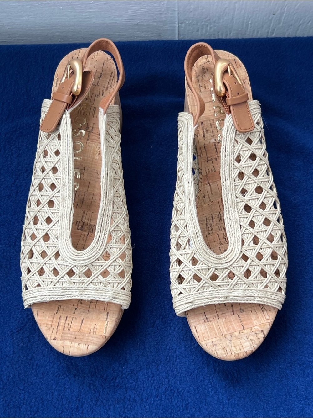 Aerosoles Cornelia Natural Raffia Platform Sandals